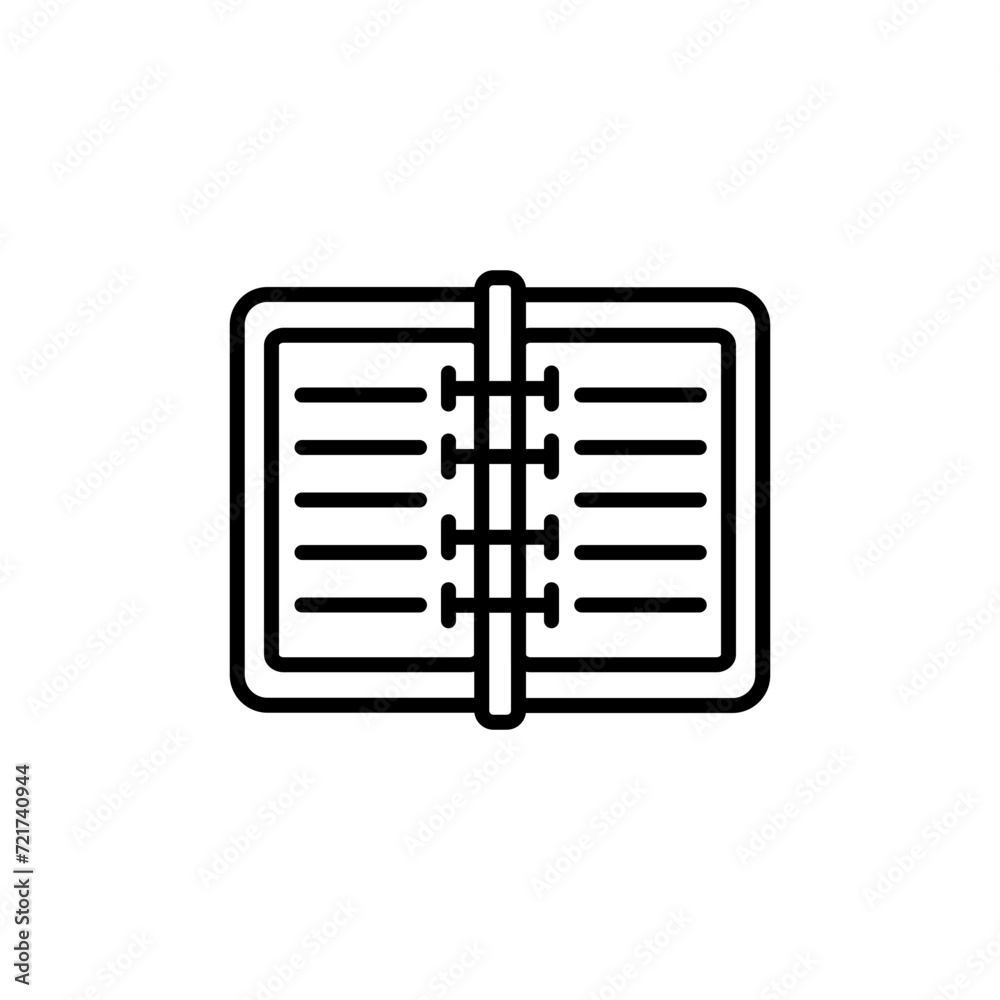 Notebook outline icons, minimalist vector illustration ,simple transparent graphic element .Isolated on white background Notebook outline icons, minimalist vector illustration ,simple transparent graphic element .Isolated on white background