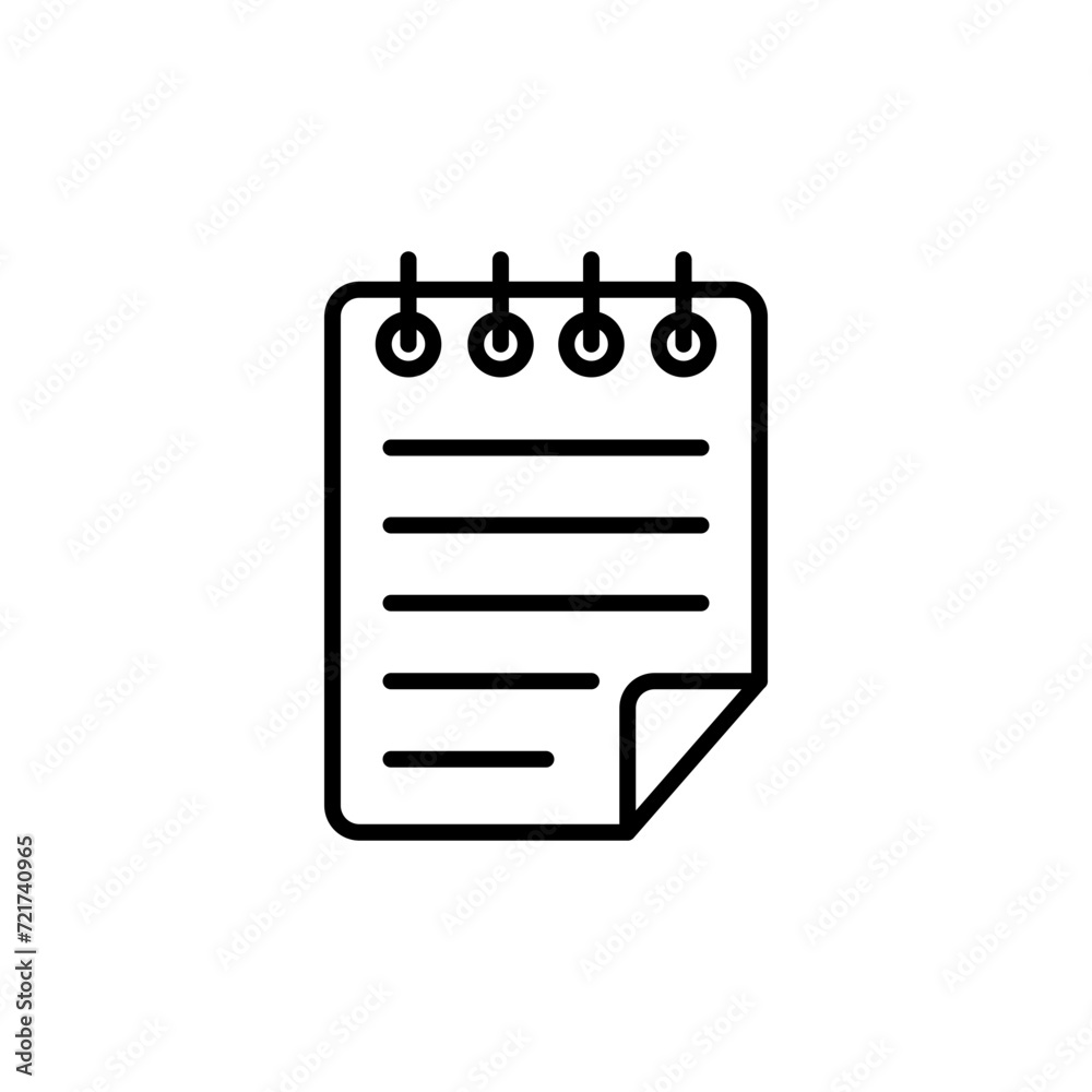 Notebook outline icons, minimalist vector illustration ,simple transparent graphic element .Isolated on white background Notebook outline icons, minimalist vector illustration ,simple transparent graphic element .Isolated on white background