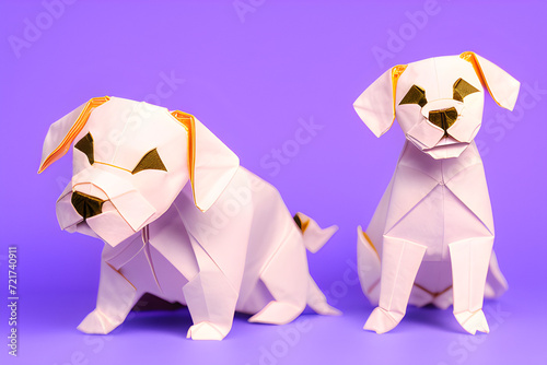puppy made of paper, Generative AI