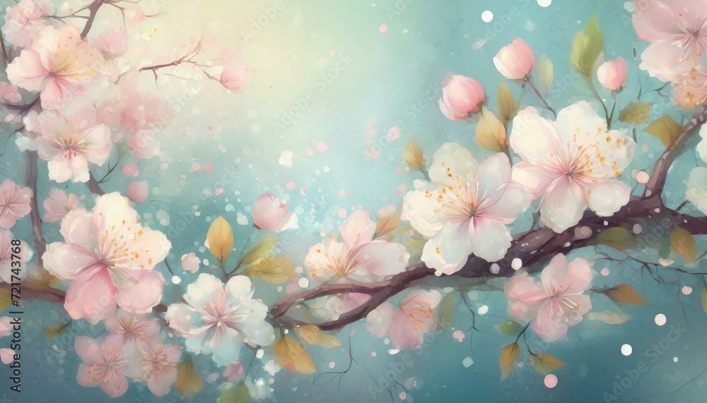 Spring pastel floral background
