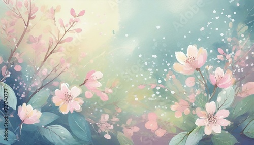 Spring pastel floral background