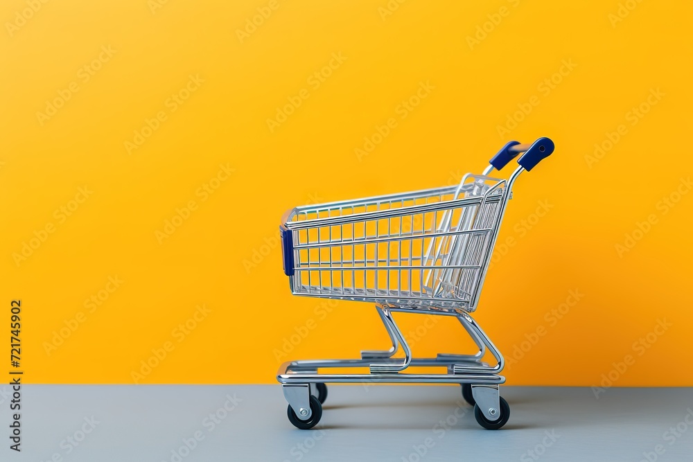 Shopping theme with shopping basket, realistic, modern Shopping theme with shopping basket, realistic, modern