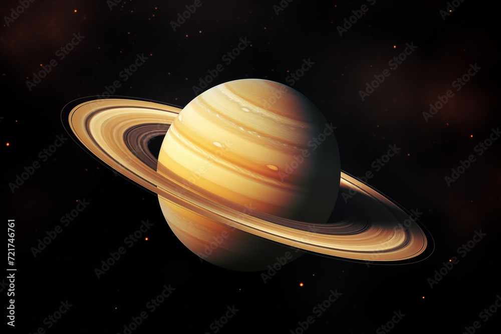 Naklejka premium Saturn planet in space