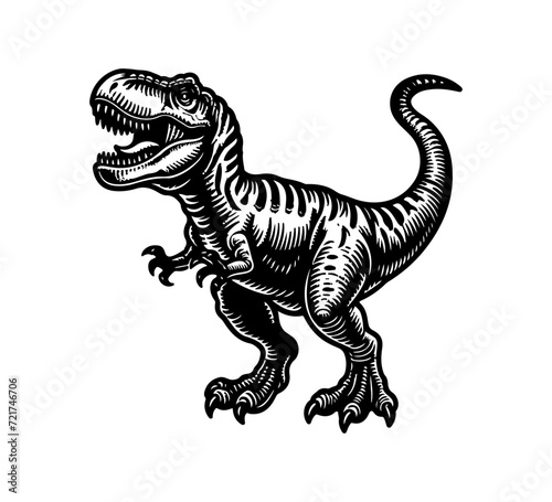 trex hand drawn vector illustration graphic asset