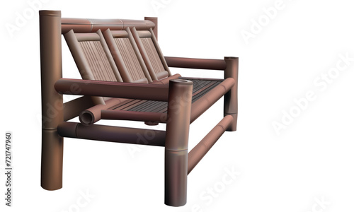 bamboo chair armchair bench vector illustration with isolated on white background.