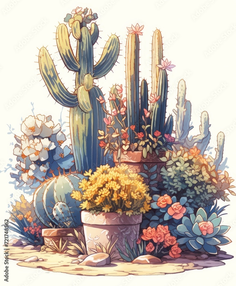 Elevate Designs: Beautiful Cactus Pot Clipart