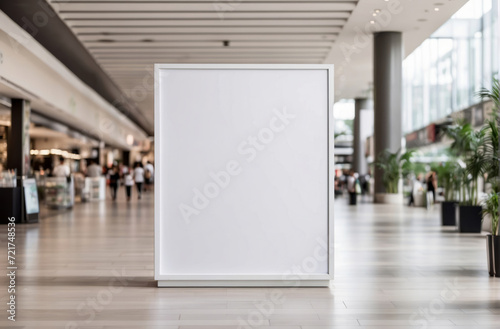 blank billboard in the mall