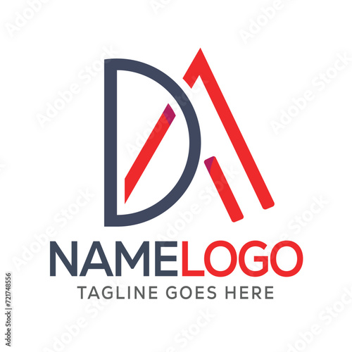 Free Download flat da business logo design - GFXLoad