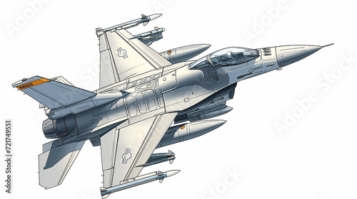 f16 simple schematic poster illustration photo