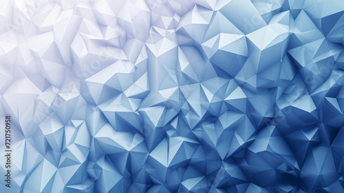 abstract blue icey background with geometrical triangles glass semi transparent shapes. texture wallpaper background.  photo