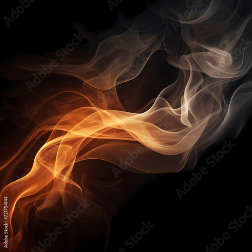 Abstract smoke patterns against a dark background. 