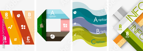 Set of infographic lines poster backgrounds. Vector illustration For Wallpaper, Banner, Background, Card, Book Illustration, landing page