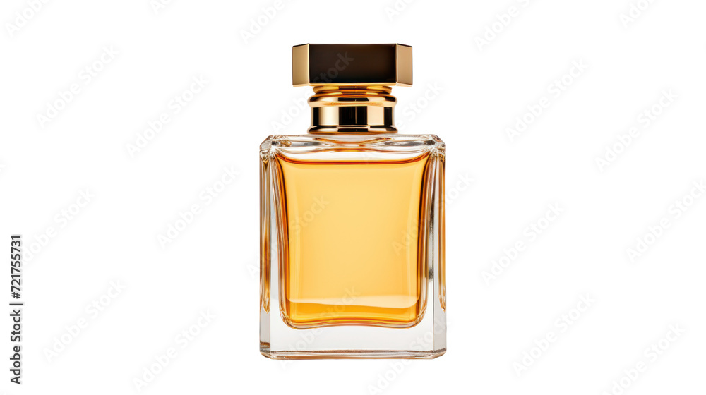 Perfume bottle for men, Parfum in Beautiful Gold Glass Bottle isolated on transparent and white background.PNG image. Perfume bottle for men, Parfum in Beautiful Gold Glass Bottle isolated on transparent and white background.PNG image.