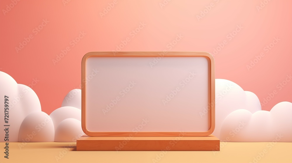 A blank banner with a clouds in the background. A blank banner with a clouds in the background.