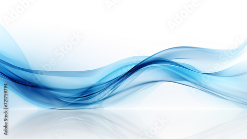 blue abstract wave on white background 