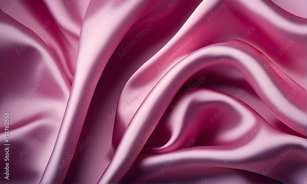 Obraz premium Draped pink silk background. Lilac fabric texture surface. Texture, background, pattern, template. 3D vector illustration