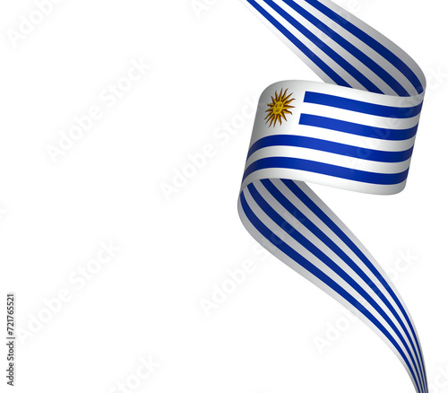 Uruguay flag element design national independence day banner ribbon png
