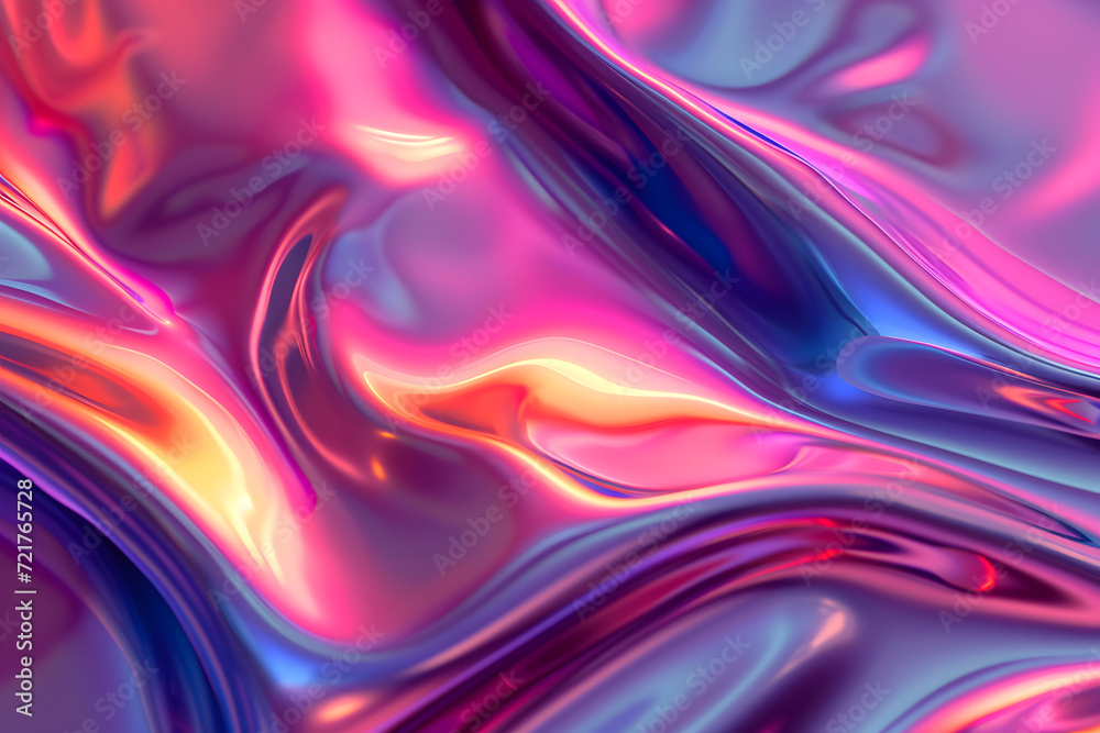 Wavy Silk Motion: A Soft Abstract Background with Pink and Blue Tones