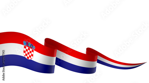 Croatia flag element design national independence day banner ribbon png
