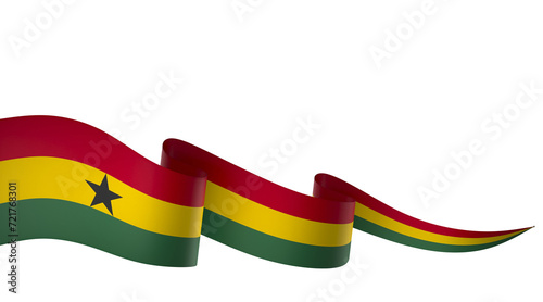 Ghana flag element design national independence day banner ribbon png 