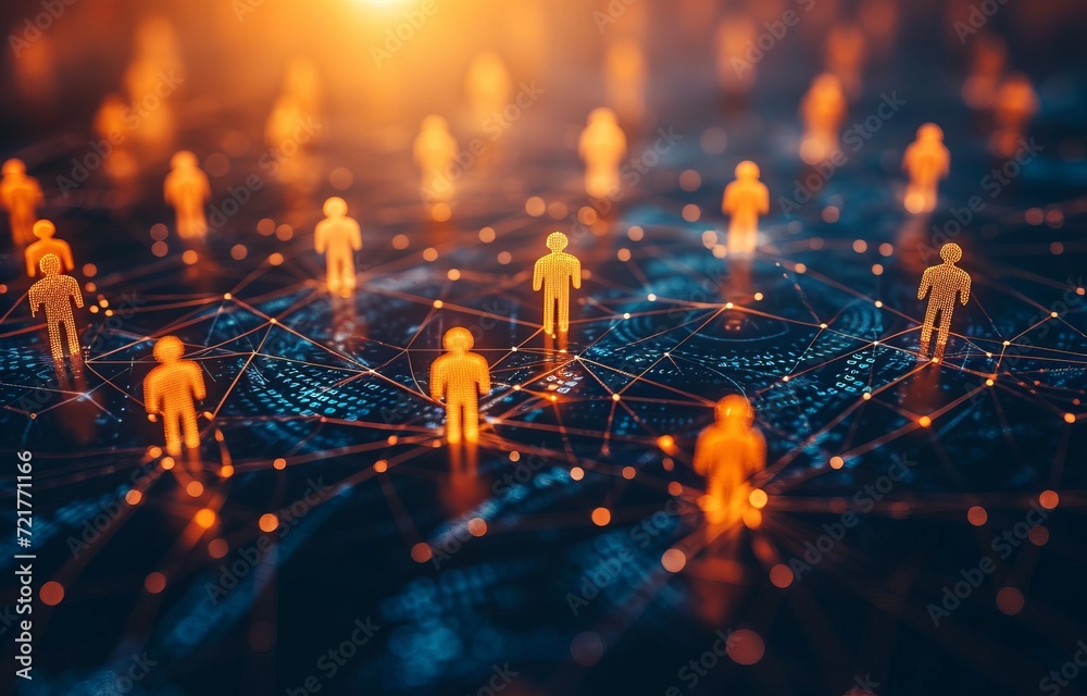 Human resource management and global Social network connection, HR concept Human resource management and global Social network connection, HR concept