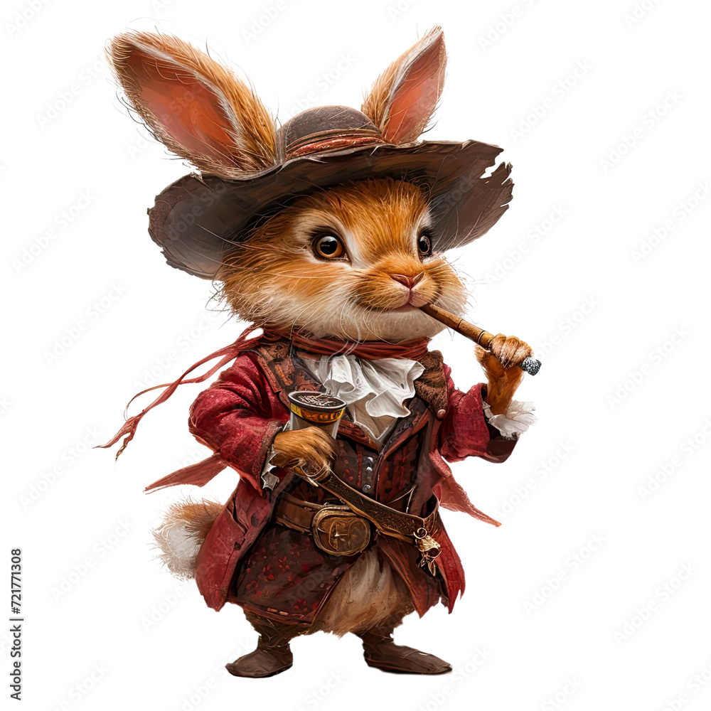 Watercolor Cowboy Bunny Clipart, Western Rabbit PNG, Bunny Cowboy ...