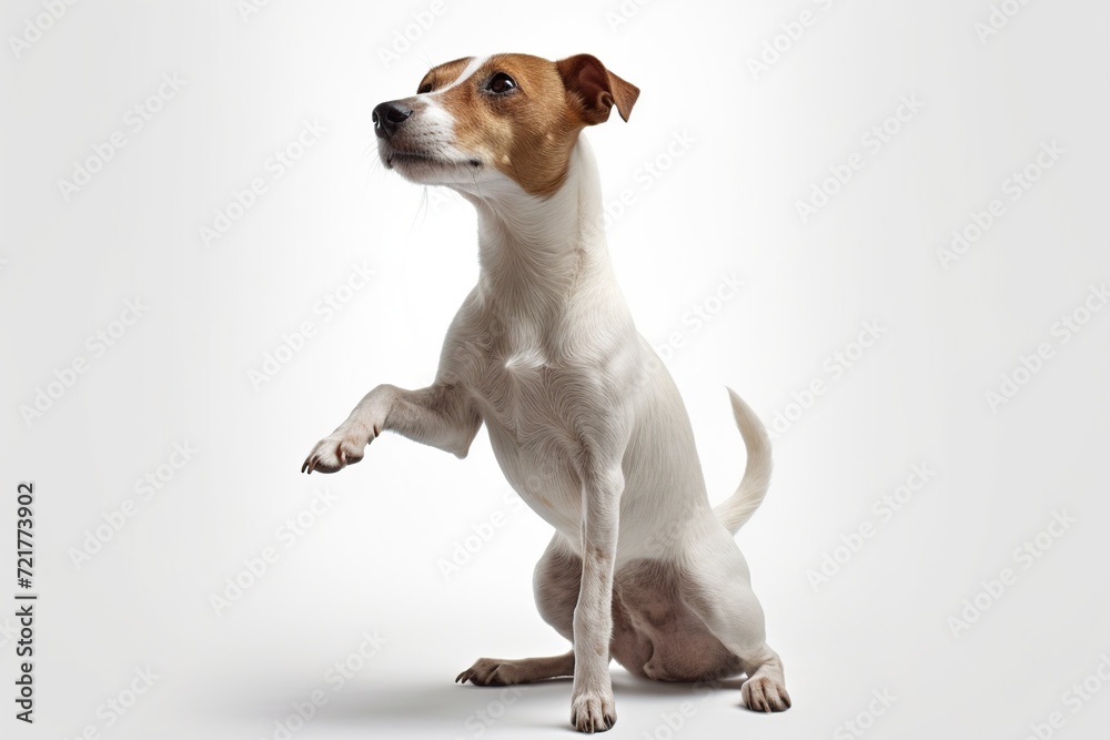 Jack russell terrier dog isolated on a white studio background
