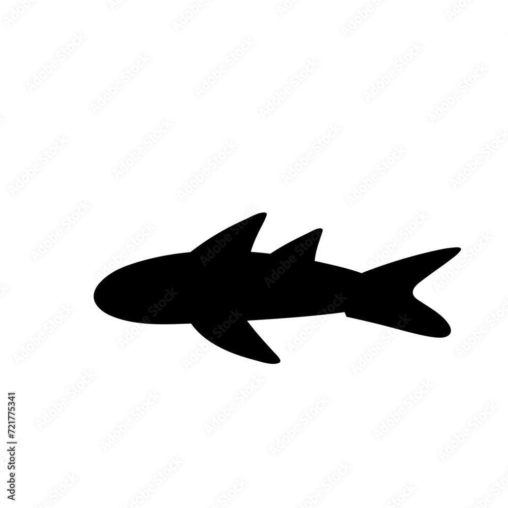 Naklejka premium Fish silhouette