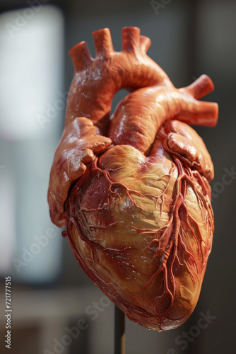 Obraz na płótnie Realistic 3D Heart Model, Generative AI w salonie