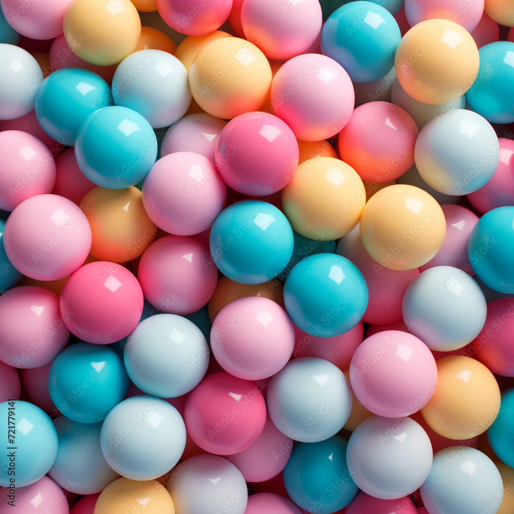 balls in various pastel colors balls in various pastel colors