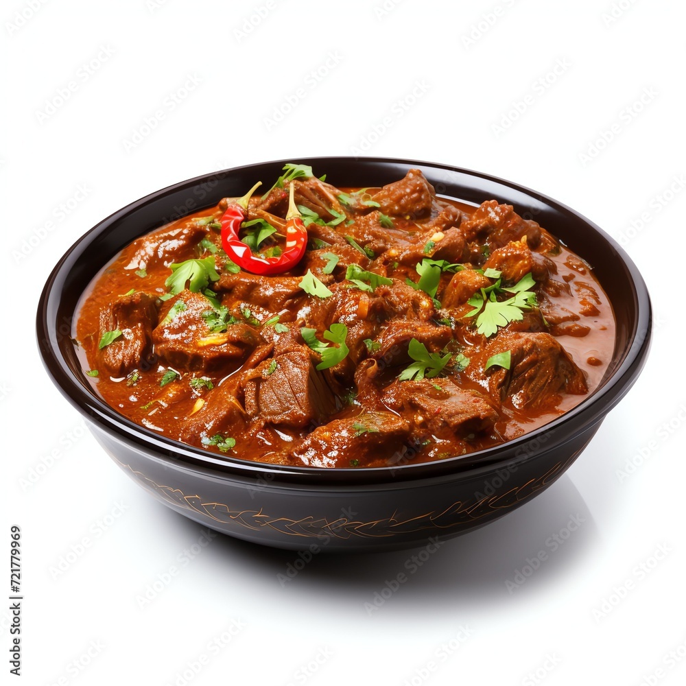 a beef curry, studio light , isolated on white background a beef curry, studio light , isolated on white background