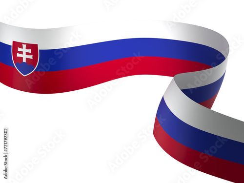 Slovakia flag element design national independence day banner ribbon png 