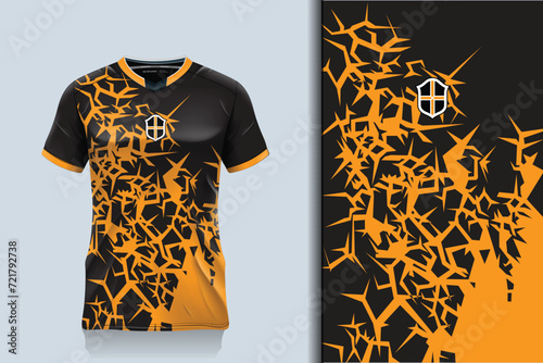 Vector futuristic abstract background pattern for sport jersey design