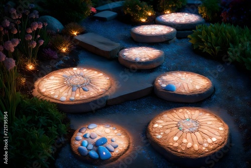 candles little light  glowing in the room placed on the table 
interior of the rom with  fan on the roof top 
seashel and dater fish in the dark background  photo