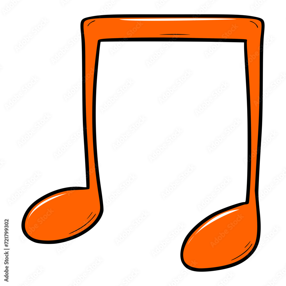 orange music note icon illustration isolate vector orange music note icon illustration isolate vector