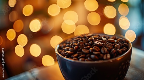Coffee beans in a cup
