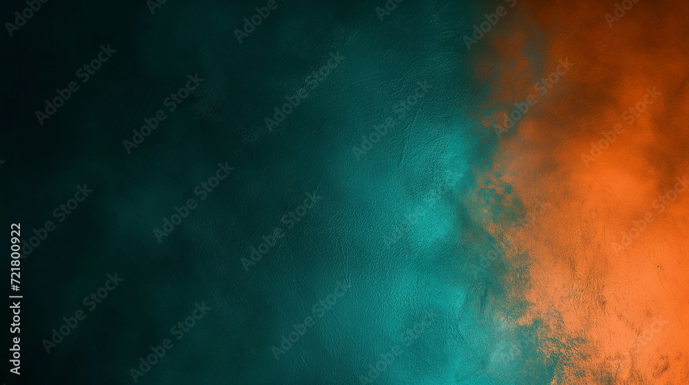Teal and Orange Grunge Texture Background