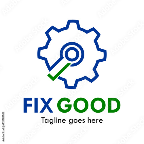 Fixed good design vector logo template. Suitable for checklist symbol.