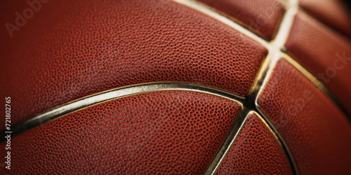 Close-up of a orange basketball tire texture. 3d, rendering, illustration,