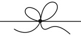 Bow ribbon line string silhouette gift decoration illustration vector