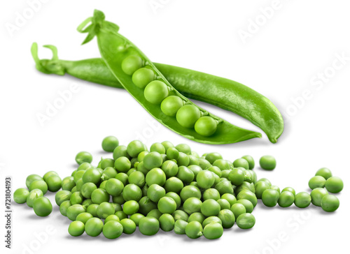 green peas isolated on white background 'Matar.