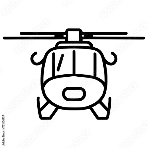 helicopter vector icon