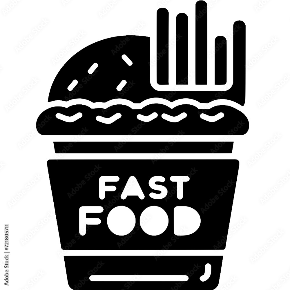 Fast food items vector illustration icons