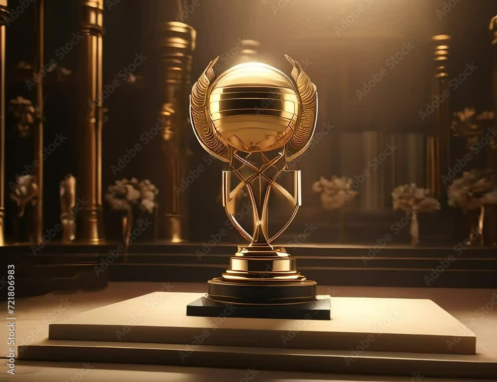 Beautiful Golden Award on podium video clip Beautiful Golden Award on podium video clip