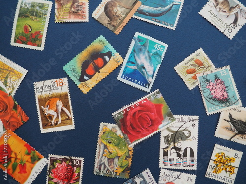 オーストラリアの生物のデザイン切手
