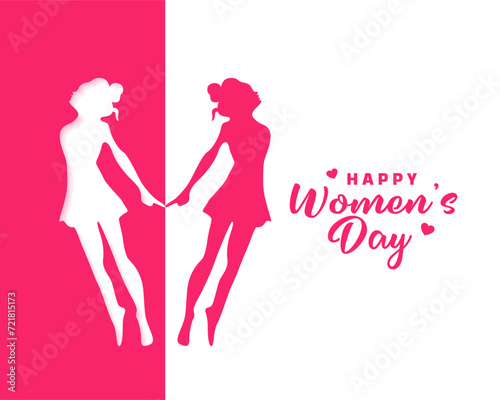 creative international womens day event background in papercut style