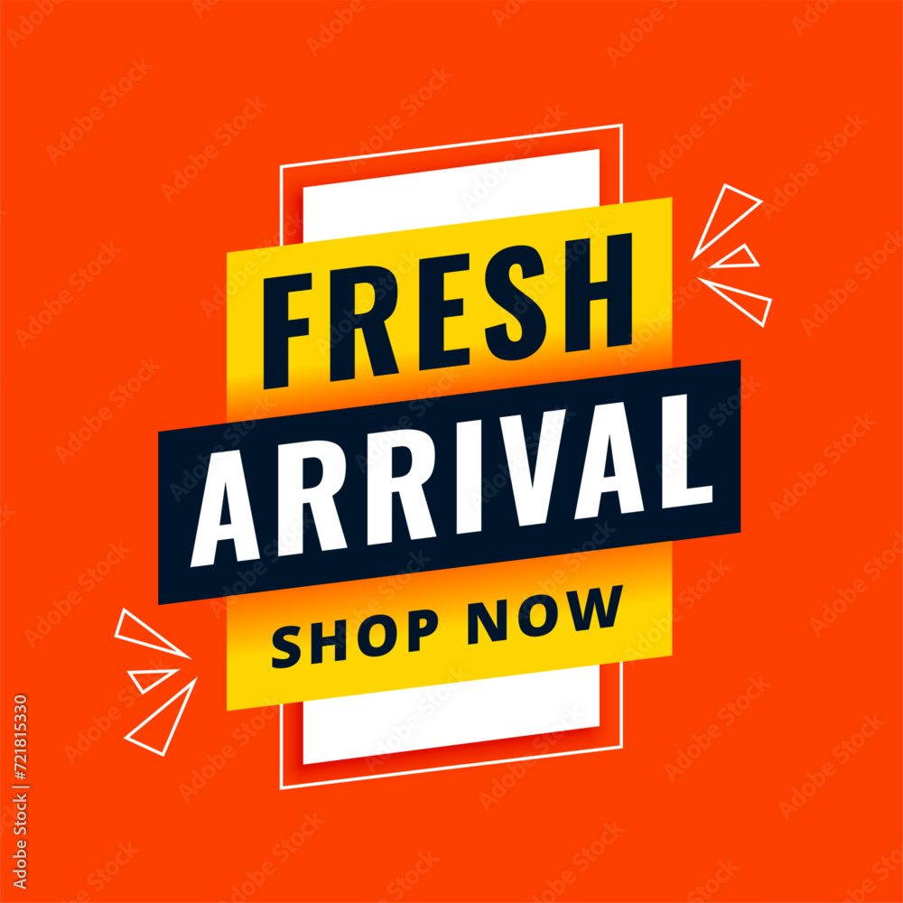 fresh arrivals sale background for online or retail store