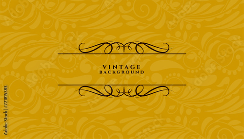 vintage style floral ornate backdrop for wedding invitation card design