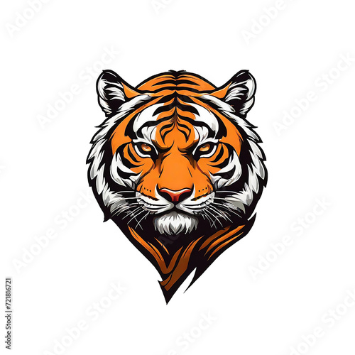 Tiger head logo  isolated on white  PNG