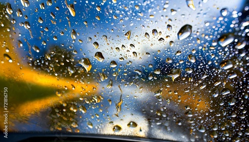 water drops on the window wallpaper rain water on windscreen reflection in car mirror and water drops ion wet ground